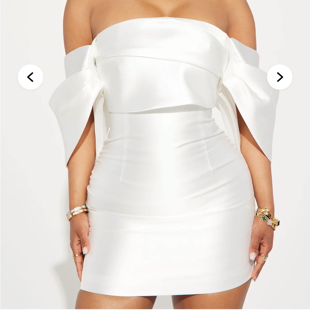 Elegant White Off-Shoulder Dress
